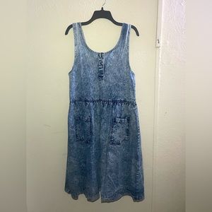 Mizz Lizz vintage denim studded dress with pockets